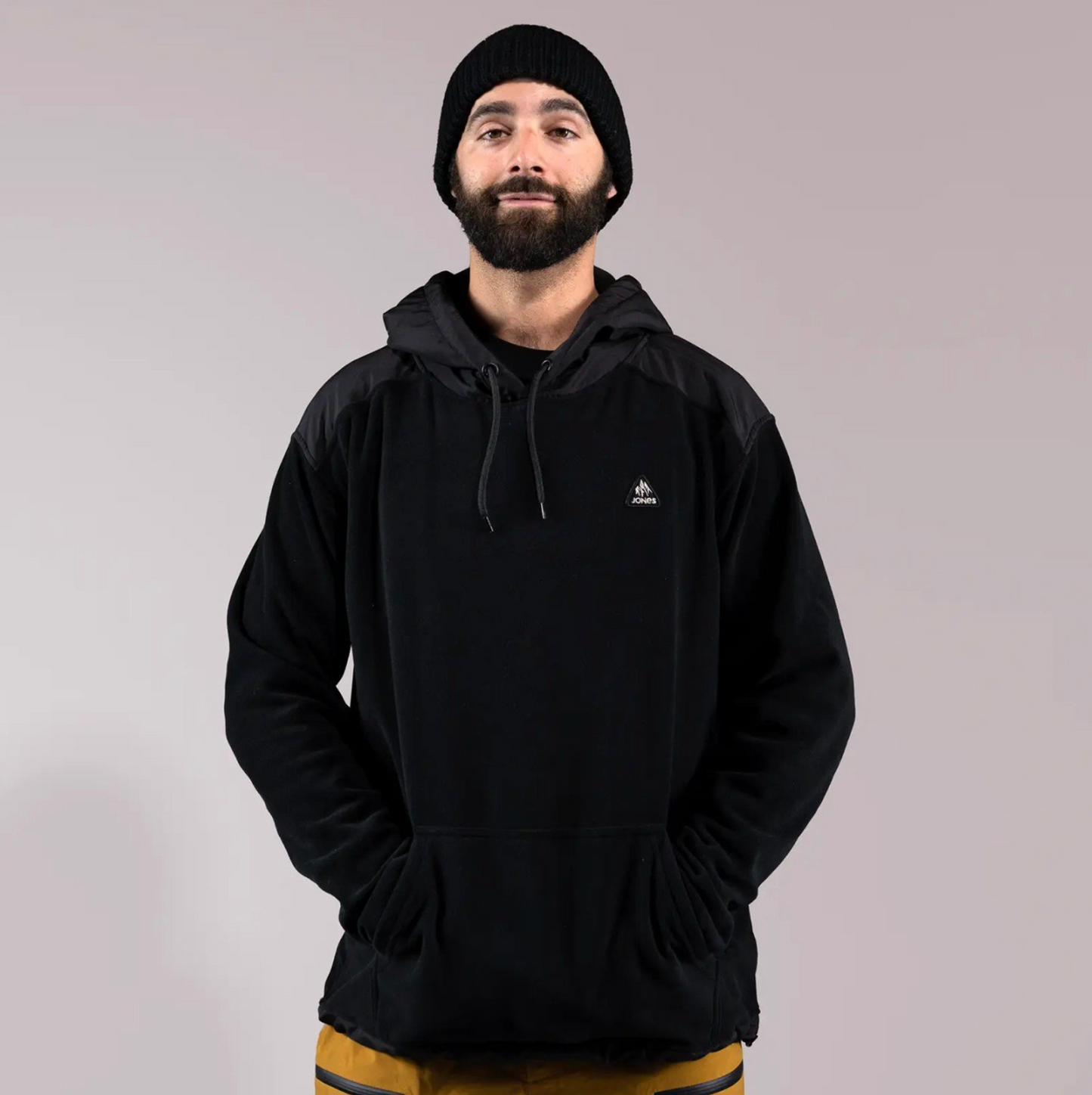 Jones Recycled Fleece Riding Hoodie Stealth Black
