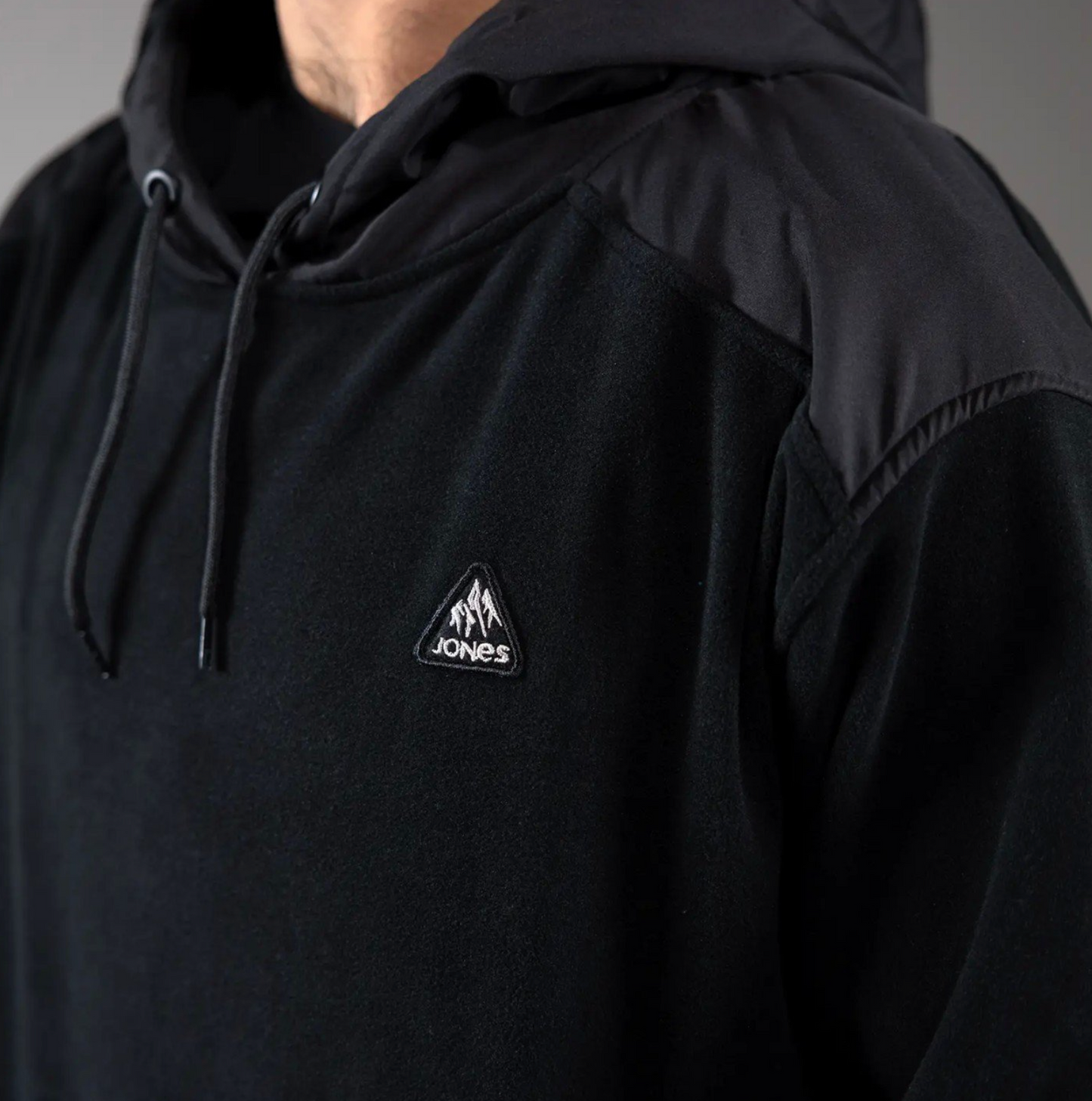 Jones Recycled Fleece Riding Hoodie Stealth Black