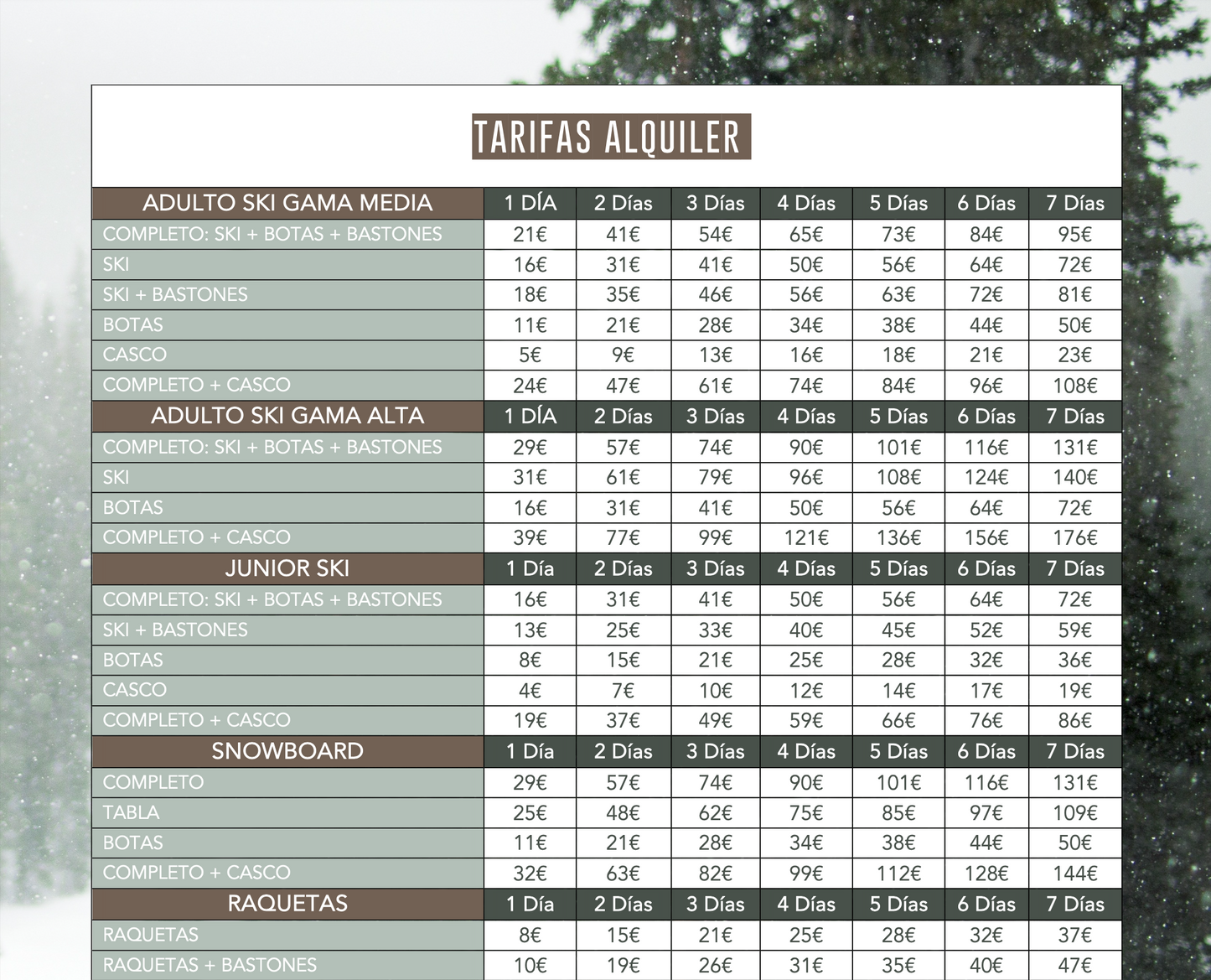 Alquiler de Raquetas en Biescas +34 669 332 418