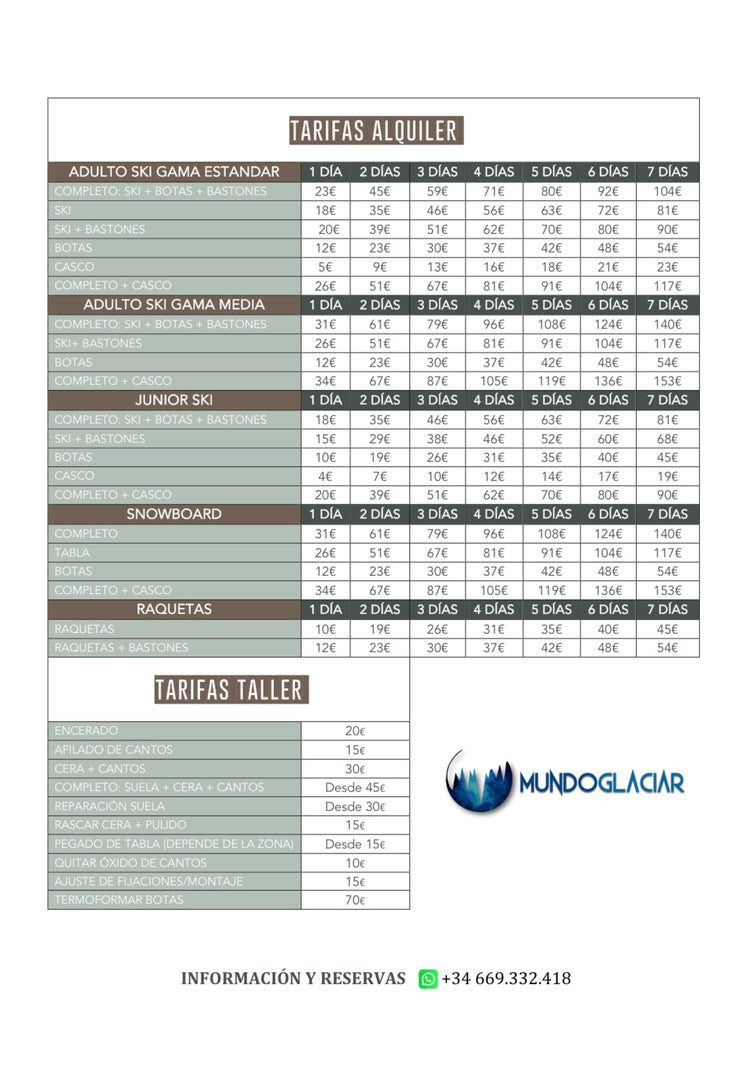 Alquiler Raquetas Biescas
