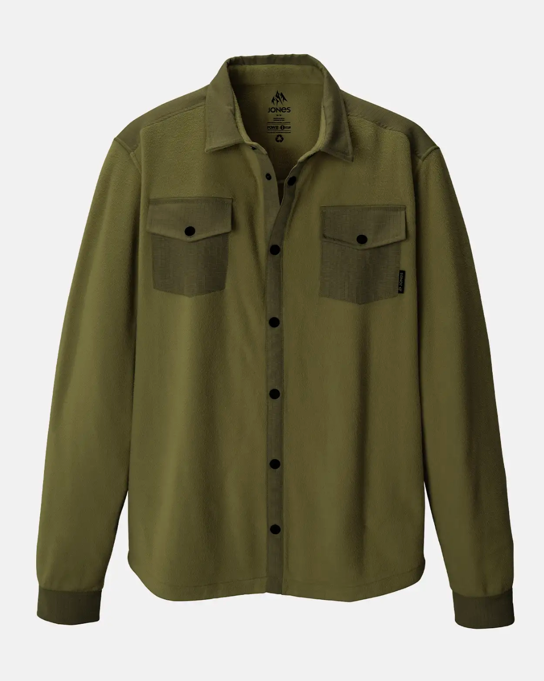 Jones December Recycled Fleece Shirt Moss Green