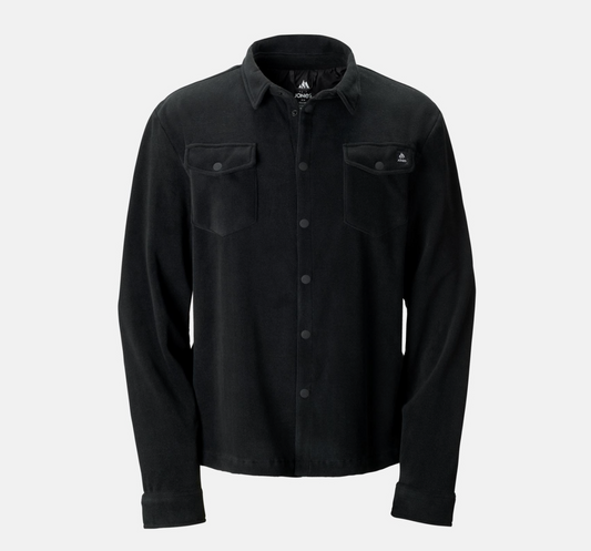 Jones December Recycled Fleece Shirt Stealth Black