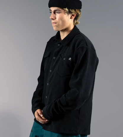 Jones December Recycled Fleece Shirt Stealth Black