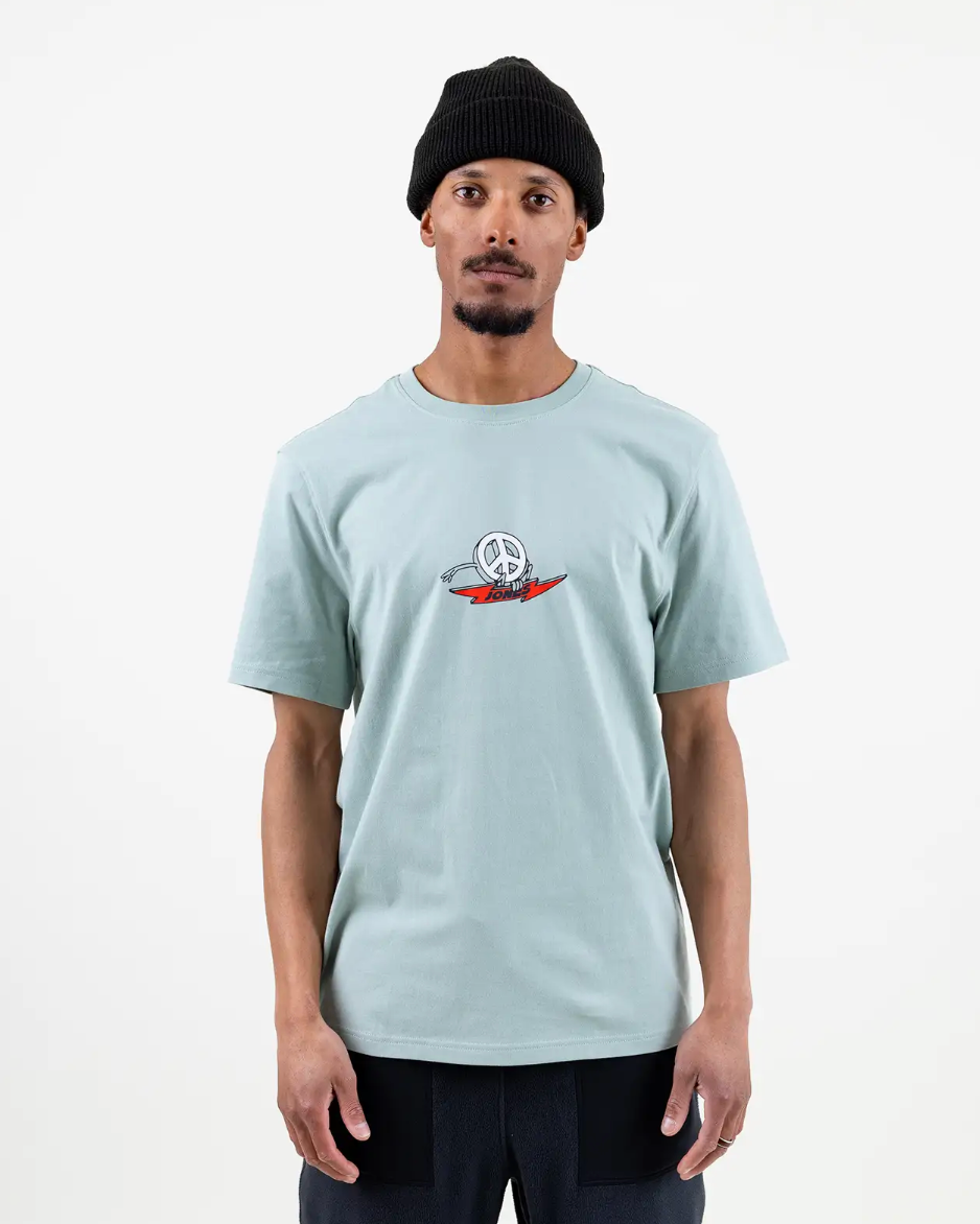 Jones Graphic Organic Cotton Tee Artic Blue