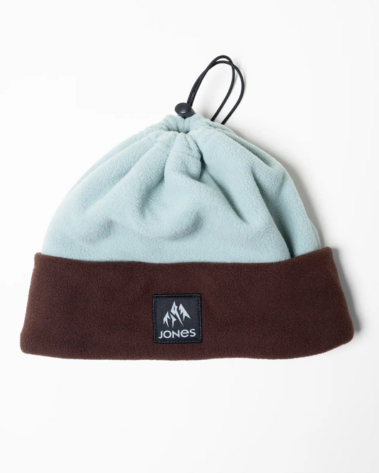 Jones Paliwood Recycled Fleece Beanie Artic Blue Coffee Brown