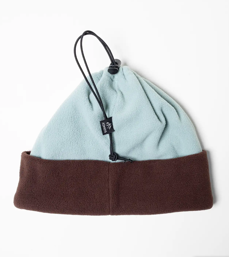 Jones Paliwood Recycled Fleece Beanie Artic Blue Coffee Brown