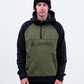 Jones Recycled Fleece Riding Hoodie Moss Green Stealth Black