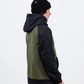 Jones Recycled Fleece Riding Hoodie Moss Green Stealth Black