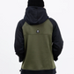 Jones Recycled Fleece Riding Hoodie Moss Green Stealth Black
