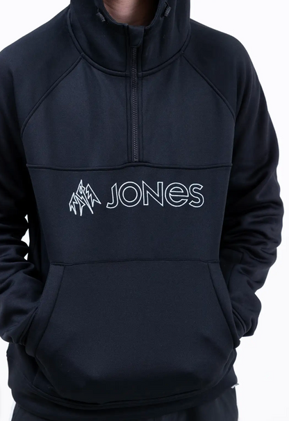 Jones Recycled Fleece Riding Hoodie Stealth Black