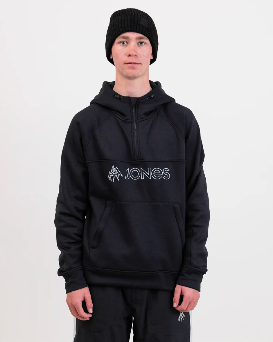 Jones Recycled Fleece Riding Hoodie Stealth Black