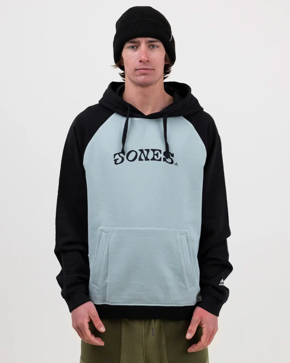 Organic Cotton Hoodie Artic Blue Stealth Black