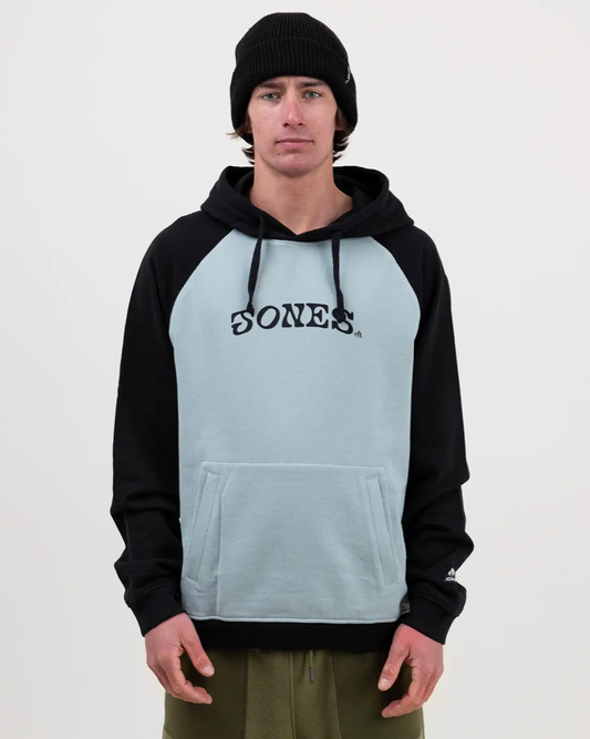 Organic Cotton Hoodie Artic Blue Stealth Black