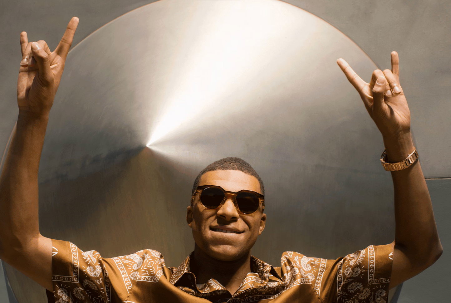 Oakley Kylian Mbappé Signature Series HSTN Dark Amber/Light Curry Prizm Tungsten