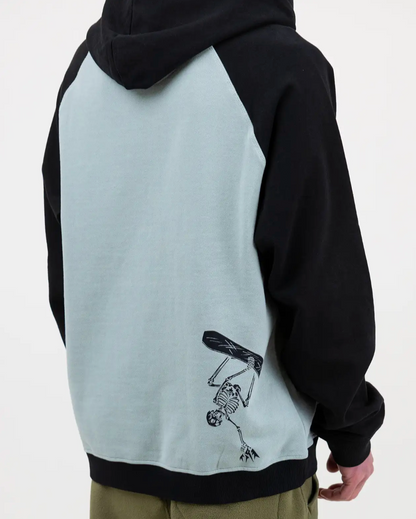 Organic Cotton Hoodie Artic Blue Stealth Black