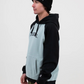 Organic Cotton Hoodie Artic Blue Stealth Black