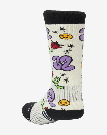 Thirtytwo W Merino Sock Of White 26-27 PRE ORDER
