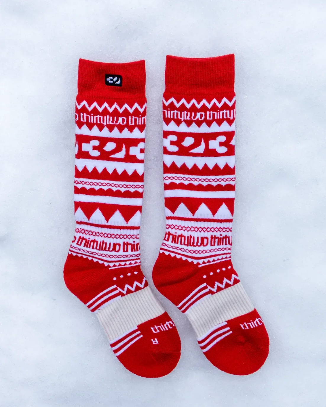 Thirtytwo W Merino Sock Red 26-27 PRE ORDER